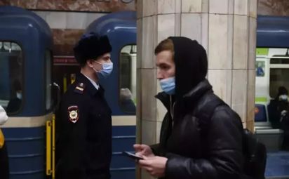 Рейд против нарушителей масочного режима в метро