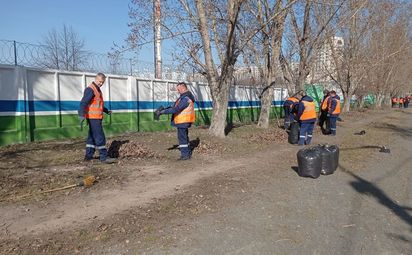Метрополитен на субботнике