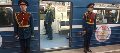 Тематический вагон к юбилею Росгвардии