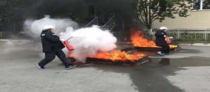 В метрополитене прошли соревнования по пожарно-спасательному виду спорта