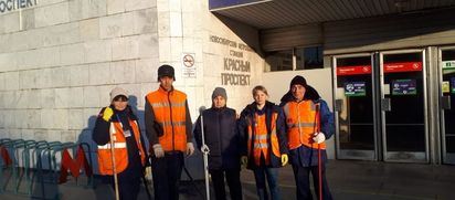 Метрополитен на субботнике