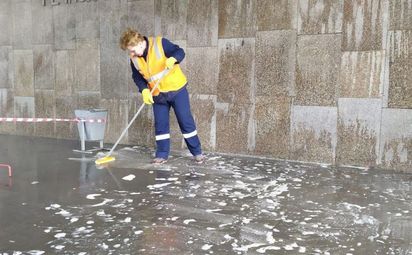 Метрополитен на субботнике